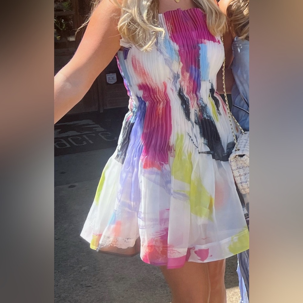 AJE Celestial Pleated Mini Dress !!! Worn once!